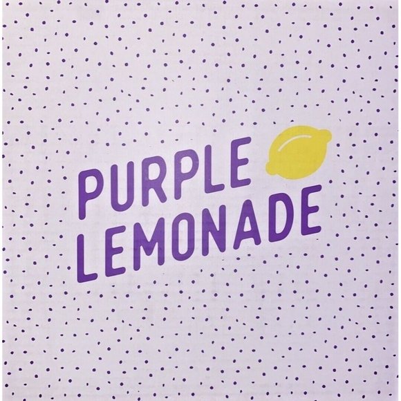 Purple Lemonade Adorable Appetizer Plate Set holiday gift idea 6 in X 6 in - Picture 2 of 3